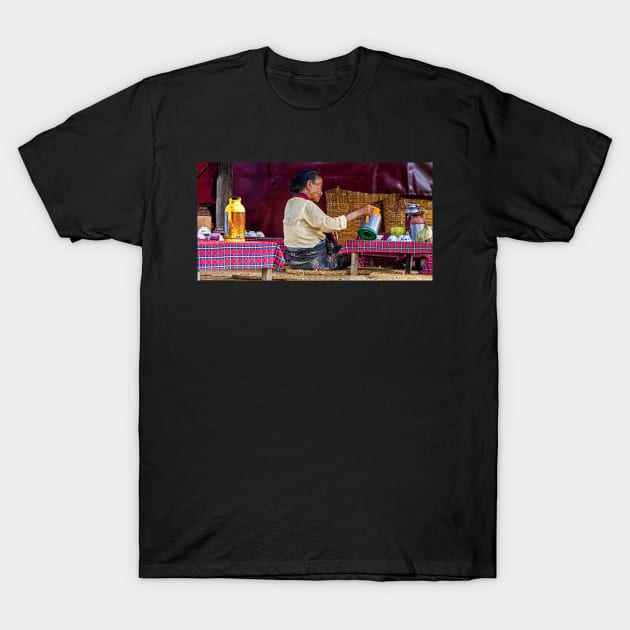 Village Cafe T-Shirt by bulljup